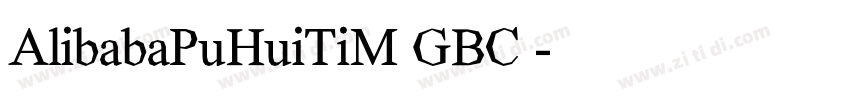 AlibabaPuHuiTiM GBC 字体转换